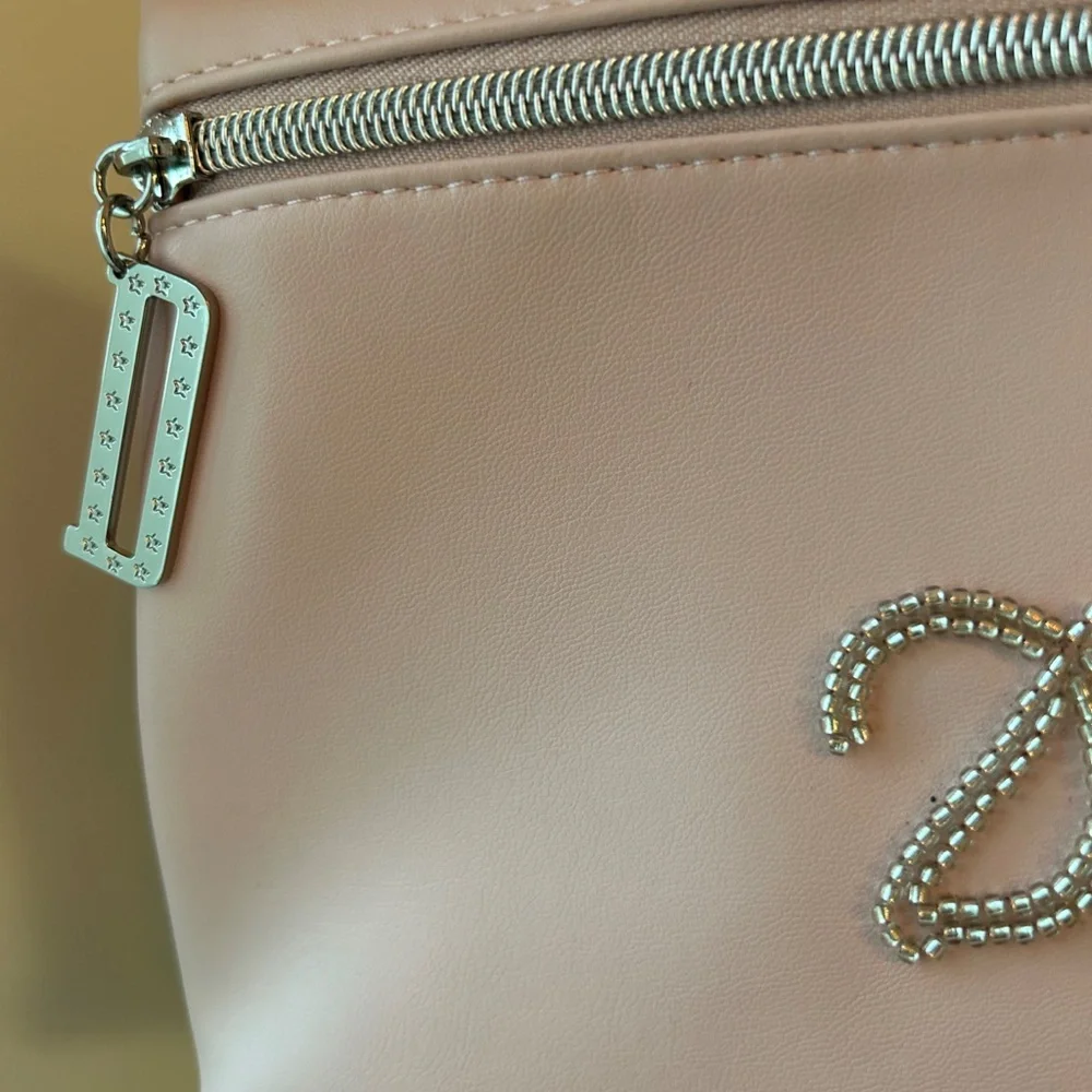 AUTHENTIC Christian Dior Blush Beaded Leather Cosmetic Bag - Picture 3 of 5